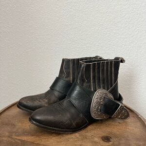 Matisse Understated Leather Bitchin Biker Boot Black Western Women’s 7
